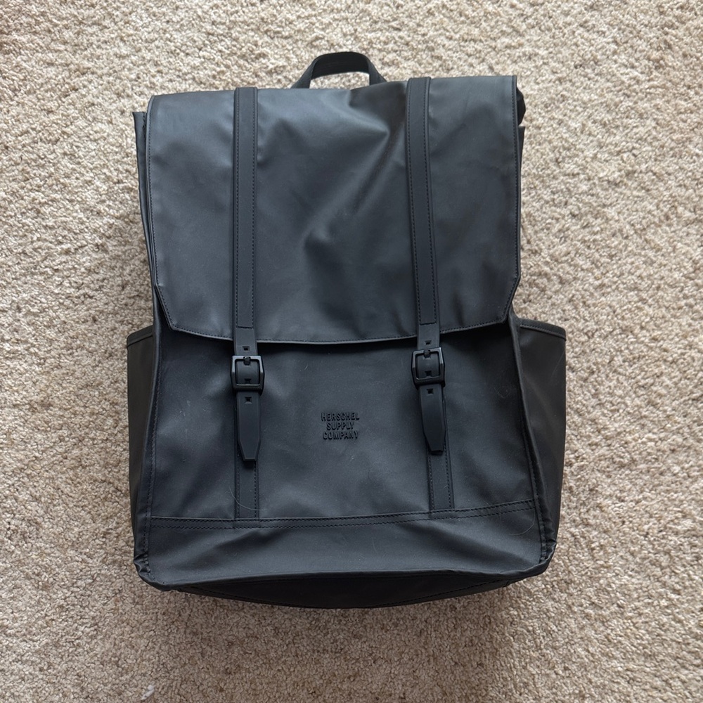 Herschel Survey Black Backpack [ Weather Resistant!! ]